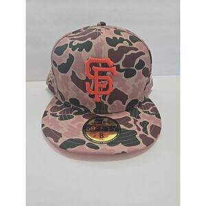 San Francisco Giants MLB NE World Series 2010 Duck Camo Fitted Hat - New Size 8